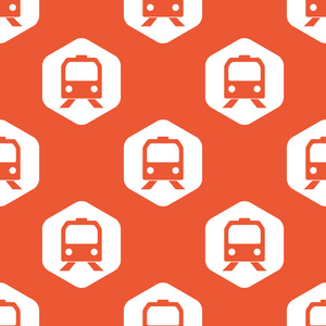 橙色六角形火车图案