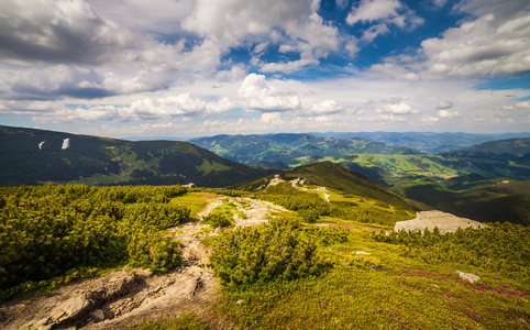 在喀尔巴阡山青水秀风景