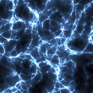 无缝的深蓝色背景流动的光. 发光的线条和照片