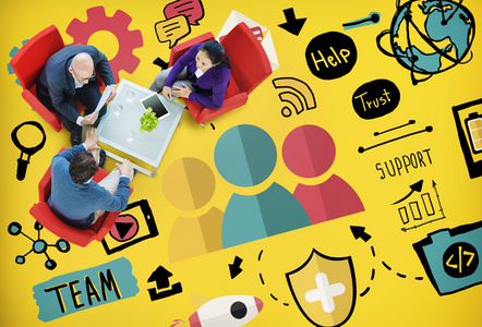 团队共享团队企业连接共享概念照片