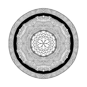 曼荼罗。在印度风格圆东方模式