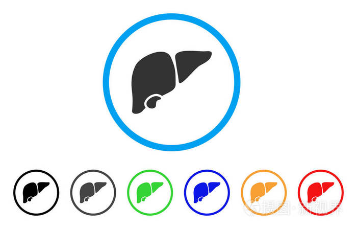 肝的圆形的图标