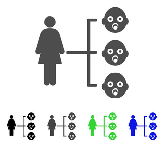 幼儿园孩子关系矢量图标图片