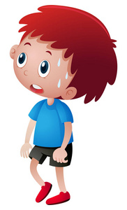 孩子出汗图片-孩子出汗素材-孩子出汗插画-摄图新视界