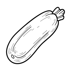 葫芦图形着色书:水果和蔬菜(西葫芦)照片