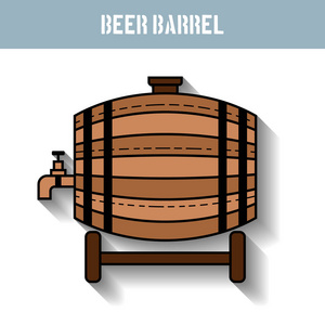 酒桶矢量图图片