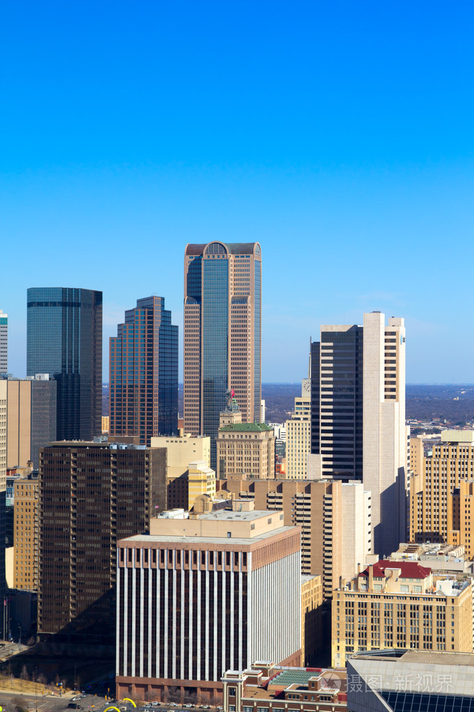 达拉斯市中心的摩天大楼