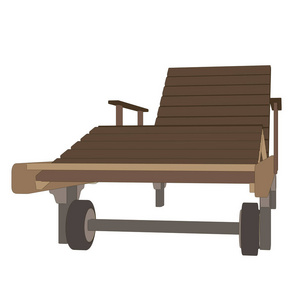 矢量椅子插图的躺椅上图标海滩夏天休息室设计
