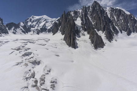 Mont blanc 雄伟壮观风景秀丽。阿尔卑斯山