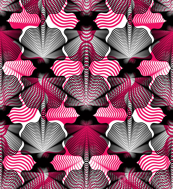 图形线条的连续图案,装饰抽象