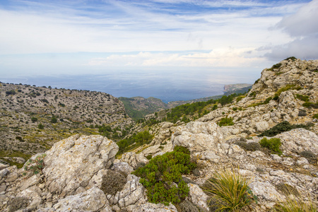 美丽的景色的塞拉利昂 de Tramuntana，马略卡岛，西班牙