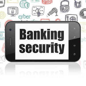 隐私权的概念 智能手机上显示的银行安全