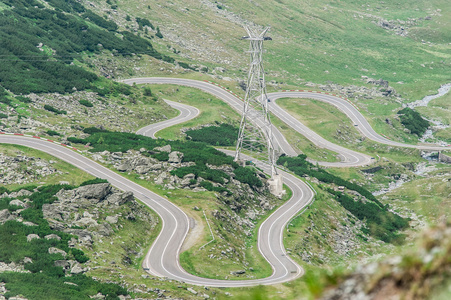 transfagarasan路。 法加拉斯山美丽的卡帕塔景观