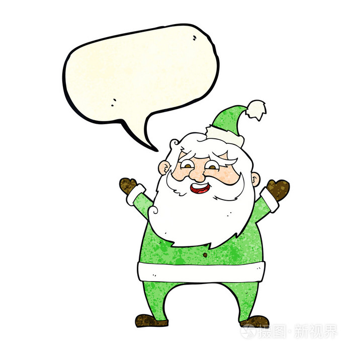 欢乐与气泡的圣诞老人卡通