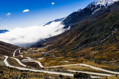 中国吉林长白山天池山的风景图片