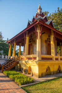 在老挝，万象首都金寺