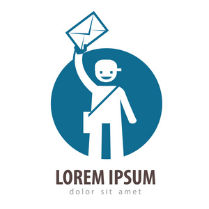 快速链接图标承运人矢量 logo 设计模板.交付或邮件图标照片