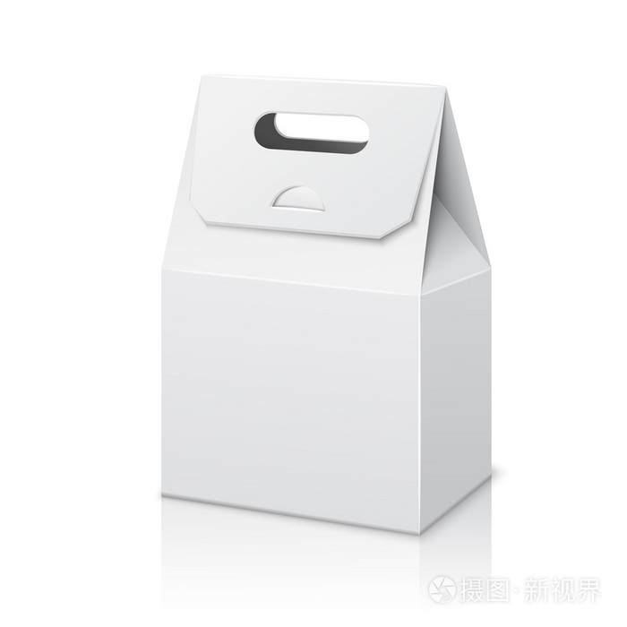 张空白的纸包装袋用提手