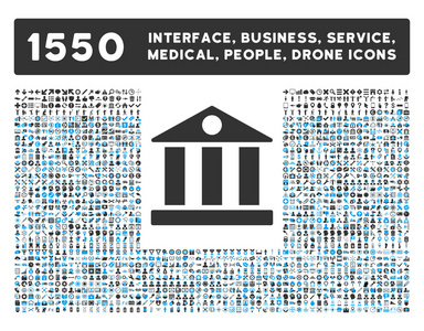 银行图标和更多接口业务工具人们医疗