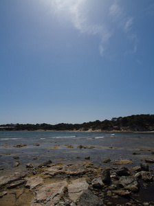 在马洛卡巴利阿里群岛，西班牙的岩石海岸