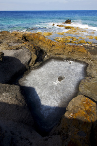 i isle skum rock Spanien liggande sten himlen moln beach在马恩岛泡沫岩西