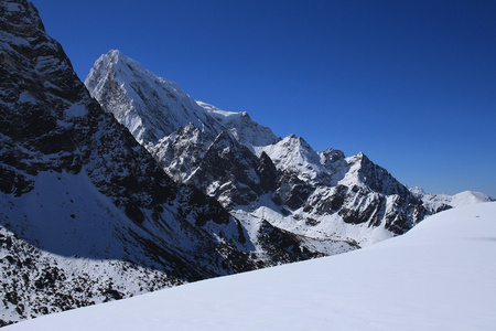 cholatse，祖拉山口途中的场景