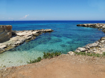 沙滩海岸景观地中海塞浦路斯岛图片