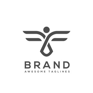 最好的翅膀 logo 简单矢量照片