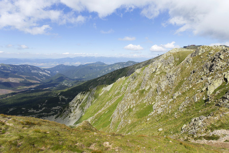 从斯洛伐克山低上塔特拉山夏季多彩视图