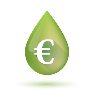 欧元符号与橄榄油放图标