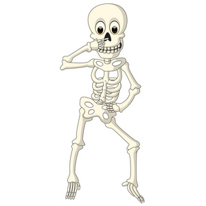 卡通搞笑的骷髅跳舞照片