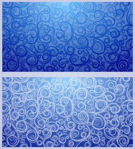 蓝色的墙纸与模式