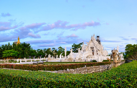 扫管笏荣坤，称为白寺。清莱，泰国