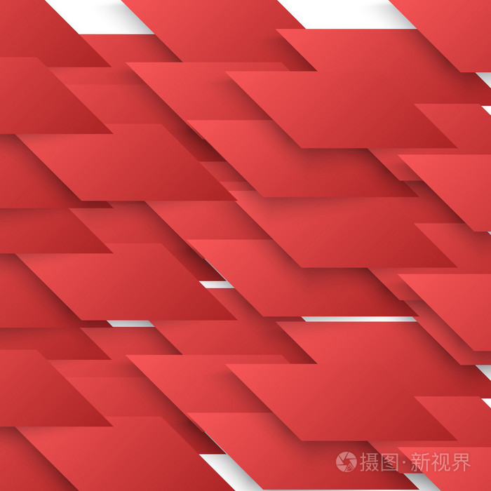 从红色矢量抽象几何形状