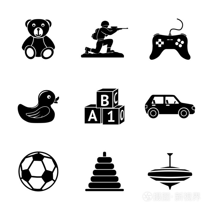 玩具图标集