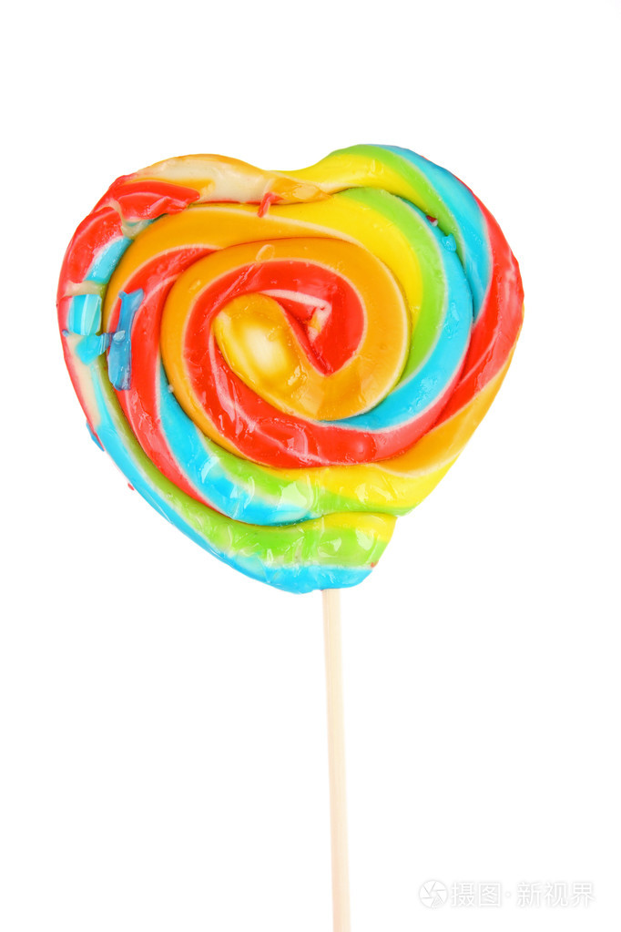 心形糖果白色背景上孤立