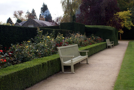 在威尔士，英国博维斯城堡花园