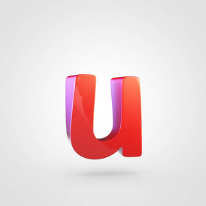 红色小写字母 U