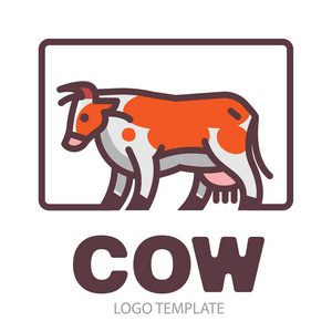 风格化绘制的牛
