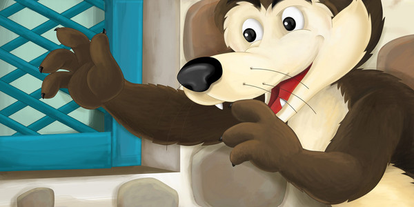 大灰狼卡通图片