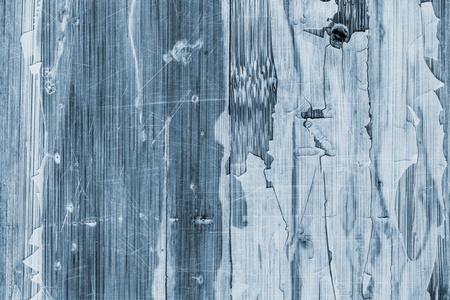 老蓝染色漆木层合的板开裂划痕去皮的 Grunge 纹理