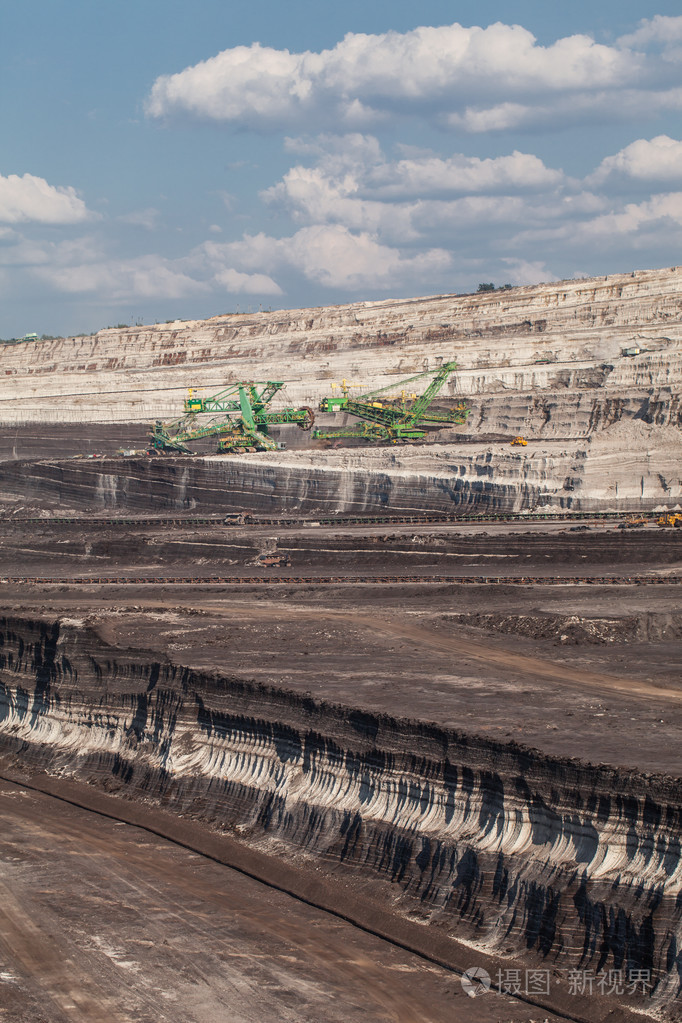 煤矿的鸟瞰图