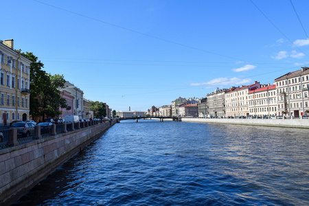 丰坦卡河路堤在圣彼得堡，俄罗斯