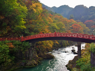 日本栃木县日光市秋季新京桥