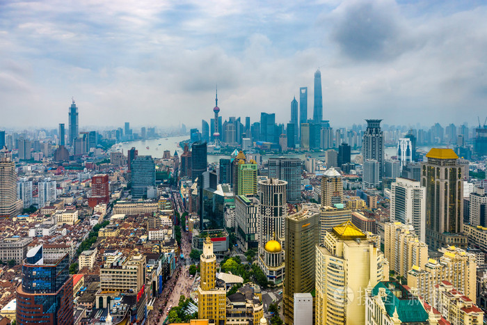 上海,中国鸟瞰图