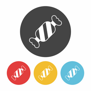 万圣节糖果图标矢量图