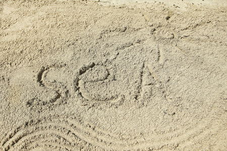 在沙的海滩上题字