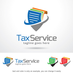 税务服务标志模板设计矢量图片