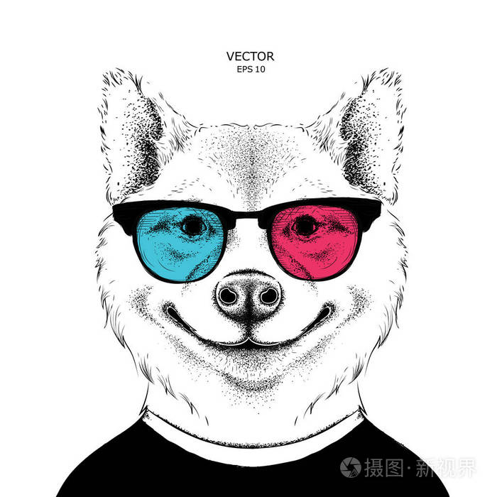 有色眼镜先田犬犬的画像 矢量图的狗插画 正版商用图片0dfpyz 摄图新视界 有色眼镜先田犬犬的画像 矢量图的狗插画 正版商用图片0dfpyz 摄图新视界