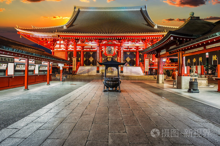 在日本 在东京的浅草寺寺 浅草观音 照片 正版商用图片0dfz2q 摄图新视界